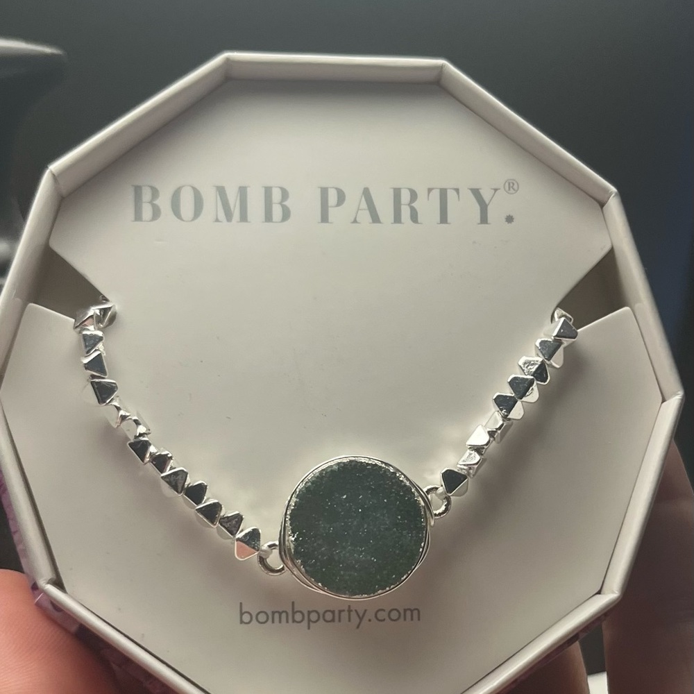 Beautiful Bomb Party Druzy in genuine arctic green